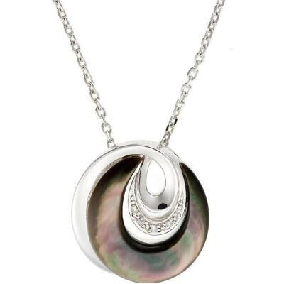 Orphelia, Halsschmuck, Dameshalsketting mit Perlmutt und Zirkonia, (Metall) Orphelia, Halsschmuck, Dameshalsketting mit Perlmutt und Zirkonia, (Metall)