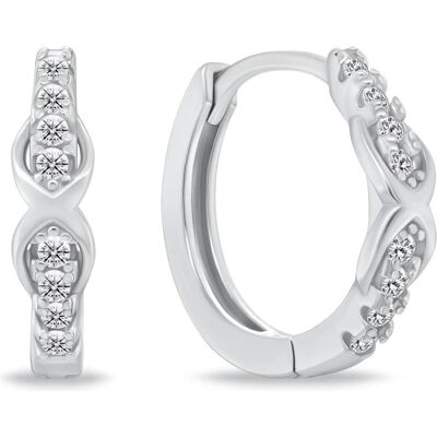 Brilio, Ohrringe, Silver - Charming silver hoop earrings EA1132W, (925 Silber) Brilio, Ohrringe, Silver - Charming silver hoop earrings EA1132W, (925 Silber)