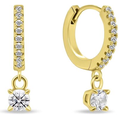 Brilio, Ohrringe, Silver - Sparkling round earrings with zircons EA882Y Brilio, Ohrringe, Silver - Sparkling round earrings with zircons EA882Y
