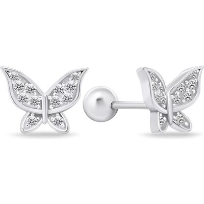 Brilio, Ohrringe, Silver - Beautiful silver earrings Butterfly EA632W, (Silber) Brilio, Ohrringe, Silver - Beautiful silver earrings Butterfly EA632W, (Silber)
