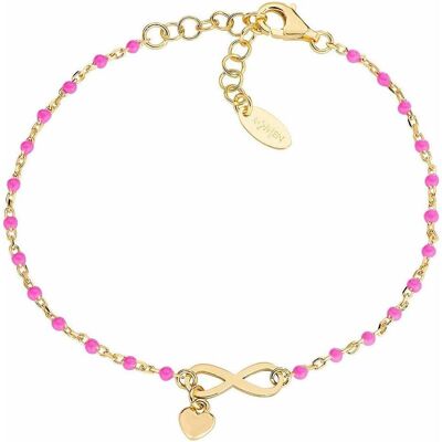 Amen, Armschmuck, Schönes vergoldetes Armband Unendliche Liebe BRSMINGF1, (10 cm, Silber) Amen, Armschmuck, Schönes vergoldetes Armband Unendliche Liebe BRSMINGF1, (10 cm, Silber)