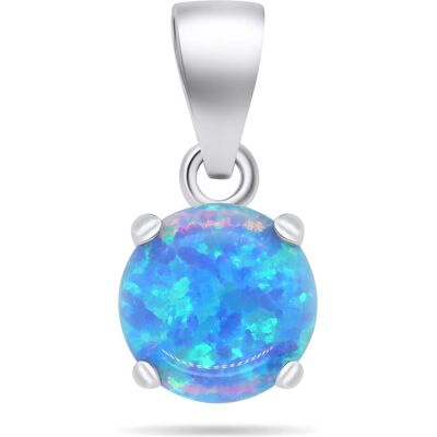 Brilio, Kettenanhänger, Silver - Charming silver pendant with blue opal PT76WB, (Metall) Brilio, Kettenanhänger, Silver - Charming silver pendant with blue opal PT76WB, (Metall)
