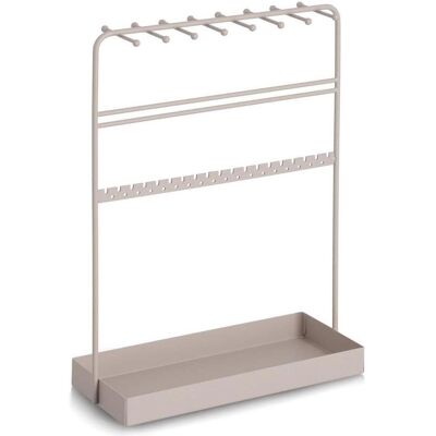 Zeller Present, Uhrenbox + Schmuckaufbewahrung, Schmuck-Organizer Metall 24x10x33 cm, Grau, Beige Zeller Present, Uhrenbox + Schmuckaufbewahrung, Schmuck-Organizer Metall 24x10x33 cm, Grau, Beige