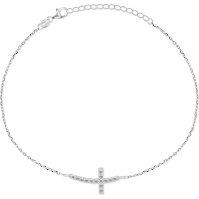 Brilio, Armschmuck, Silver - Timeless silver bracelet with cross BRC25W, (Silber) Brilio, Armschmuck, Silver - Timeless silver bracelet with cross BRC25W, (Silber)