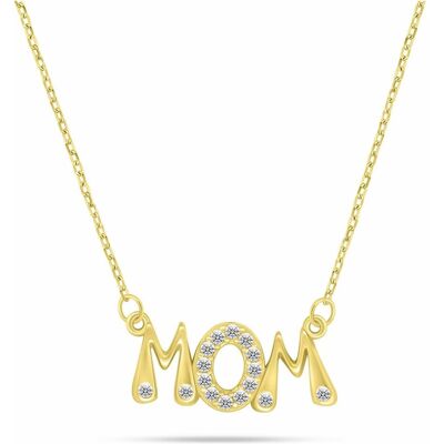 Brilio, Halsschmuck, Silver - Gold plated necklace for mom NCL186Y, (Silber) Brilio, Halsschmuck, Silver - Gold plated necklace for mom NCL186Y, (Silber)
