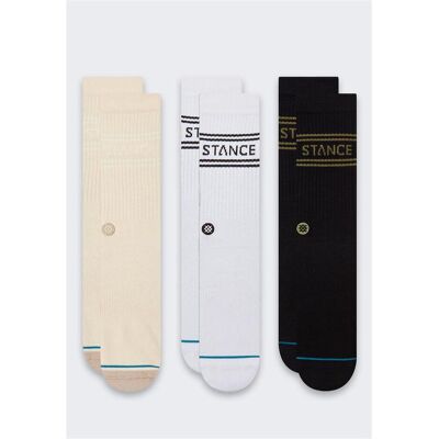 Stance, Socken, Basic Crew Socken 3 Paar Haferflocken, Beige, (3er Pack, M) Stance, Socken, Basic Crew Socken 3 Paar Haferflocken, Beige, (3er Pack, M)