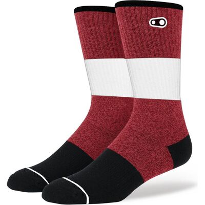 Crankbrothers, Sportsocken, Icon Casual Cotton Socken, red/black/white, S/M 37-42 (EU) 5-9 (US) (S/M), Mehrfarbig, Schwarz, Weiss, Rot Crankbrothers, Sportsocken, Icon Casual Cotton Socken, red/black/white, S/M 37-42 (EU) 5-9 (US) (S/M), Mehrfarbig, Schwarz, Weiss, Rot