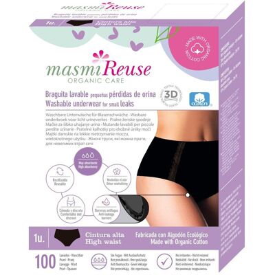 Masmi, Inkontinenzhygiene, Bio Inkontinenz Maxislip Schwarz Grösse: XL - Reuse (1x) Masmi, Inkontinenzhygiene, Bio Inkontinenz Maxislip Schwarz Grösse: XL - Reuse (1x)