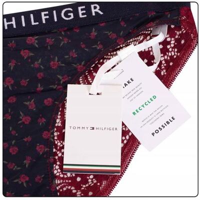 Tommy Hilfiger Damen, Unterhosen, Damen Lace Print Bikini Style Unterwäsche, Rose AOP, S, Rot, Pink, (Einzelpack, S) Tommy Hilfiger Damen, Unterhosen, Damen Lace Print Bikini Style Unterwäsche, Rose AOP, S, Rot, Pink, (Einzelpack, S)