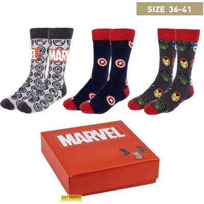 Cerda, Socken, MARVEL - Avengers - Pack de 3 Paires de Chaussettes (Taille 35-41), Mehrfarbig, (3er Pack, 35 - 41, 36 - 41) Cerda, Socken, MARVEL - Avengers - Pack de 3 Paires de Chaussettes (Taille 35-41), Mehrfarbig, (3er Pack, 35 - 41, 36 - 41)