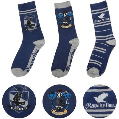Cinereplicas, Unisex, Socken, Ravenclaw, Mehrfarbig, Blau, (3er Pack, One Size) Cinereplicas, Unisex, Socken, Ravenclaw, Mehrfarbig, Blau, (3er Pack, One Size)
