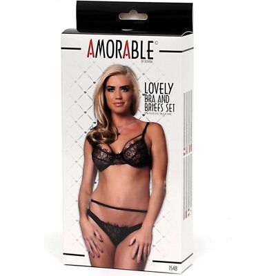 Rimba, Damen, Unterhosen, BH mit Höschen, Schwarz, (Einzelpack, M, S) Rimba, Damen, Unterhosen, BH mit Höschen, Schwarz, (Einzelpack, M, S)