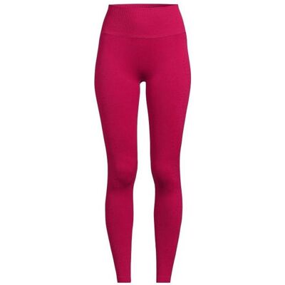 Casall Scallop High Waist Seamless Tights - Punch Pink - Yoga & Training Casall Scallop High Waist Seamless Tights - Punch Pink - Yoga & Training
