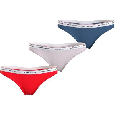 Tommy Hilfiger Damen, Unterhosen, Thong, Violett, (3er Pack, S) Tommy Hilfiger Damen, Unterhosen, Thong, Violett, (3er Pack, S)