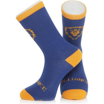 ABYstyle, Socken, WORLD OF WARCRAFT - Socks - Blue Yellow - Alliance, Gelb, Blau, (Einzelpack, One Size) ABYstyle, Socken, WORLD OF WARCRAFT - Socks - Blue Yellow - Alliance, Gelb, Blau, (Einzelpack, One Size)
