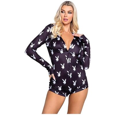 Playboy, Damen, Pyjamas, Lingerie Slumber Bunny Onesie Rosa, Rosa, (L, XL) Playboy, Damen, Pyjamas, Lingerie Slumber Bunny Onesie Rosa, Rosa, (L, XL)