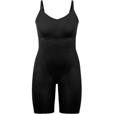 Spanx, Damen, Bodys, Thinstincts 2.0 - Closed-Bust Mid-Thigh Bodysuit - Kleur Zwart - Maat L, Schwarz, (L) Spanx, Damen, Bodys, Thinstincts 2.0 - Closed-Bust Mid-Thigh Bodysuit - Kleur Zwart - Maat L, Schwarz, (L)