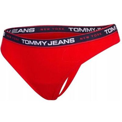 Tommy Hilfiger Damen, Unterhosen, Damen-Tangas im 3er-Pack, Mehrfarbig, Rot, (3er Pack, XS) Tommy Hilfiger Damen, Unterhosen, Damen-Tangas im 3er-Pack, Mehrfarbig, Rot, (3er Pack, XS)
