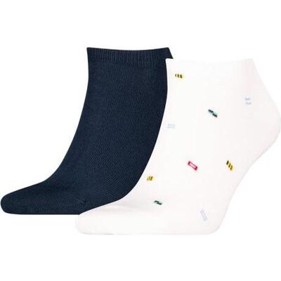 Tommy Hilfiger Damen, Socken, Socken Söckchen 2P Weiss/Marine, Weiss, (2er Pack, 43 - 46) Tommy Hilfiger Damen, Socken, Socken Söckchen 2P Weiss/Marine, Weiss, (2er Pack, 43 - 46)