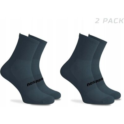 Rogelli, Unisex, Sportsocken, Essentielle 2er-Pack Fahrradsocken (40 - 43), Blau Rogelli, Unisex, Sportsocken, Essentielle 2er-Pack Fahrradsocken (40 - 43), Blau