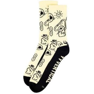 YY Vertical, Unisex, Sportsocken, Climber Doodle - Socken (39 - 42), Beige YY Vertical, Unisex, Sportsocken, Climber Doodle - Socken (39 - 42), Beige