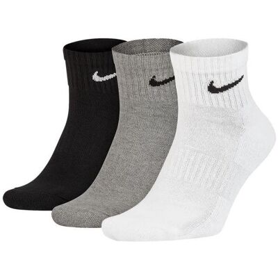 Nike, Herren, Socken, Everyday Cushion Crew 3er Pack Socken, Weiss, Schwarz, Blau, (3er Pack, 42 - 46) Nike, Herren, Socken, Everyday Cushion Crew 3er Pack Socken, Weiss, Schwarz, Blau, (3er Pack, 42 - 46)