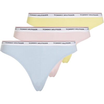 Tommy Hilfiger Damen, Unterhosen, 3er-Pack Tanga-Höschen für Damen, Blau, Mehrfarbig, Gelb, Rosa, (3er Pack, S) Tommy Hilfiger Damen, Unterhosen, 3er-Pack Tanga-Höschen für Damen, Blau, Mehrfarbig, Gelb, Rosa, (3er Pack, S)
