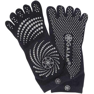 Gaiam Graue Yogasocken - Antirutsch, Unisex, Reisetauglich Gaiam Graue Yogasocken - Antirutsch, Unisex, Reisetauglich