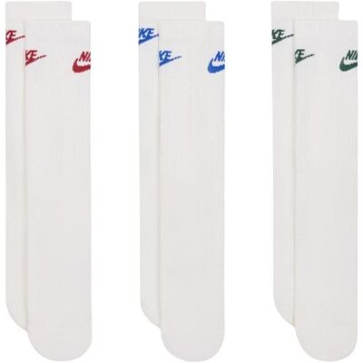 Nike, Socken, Everyday Elevated Socken, 3 Paar, Weiss, (3er Pack, 34 - 38) Nike, Socken, Everyday Elevated Socken, 3 Paar, Weiss, (3er Pack, 34 - 38)