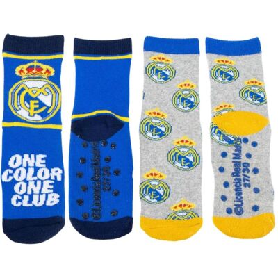 Disney Unisex, Socken, Anti-Rutsch-Socken mit Applikationen - Real Madrid, Mehrfarbig, (2er Pack, 27 - 30) Disney Unisex, Socken, Anti-Rutsch-Socken mit Applikationen - Real Madrid, Mehrfarbig, (2er Pack, 27 - 30)