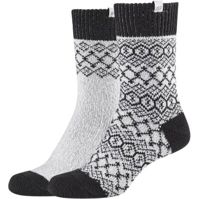 Skechers, Damen, Socken, Women casual cozy jacquard Socks 2p, Silber, Grau, (2er Pack, 35 - 38) Skechers, Damen, Socken, Women casual cozy jacquard Socks 2p, Silber, Grau, (2er Pack, 35 - 38)