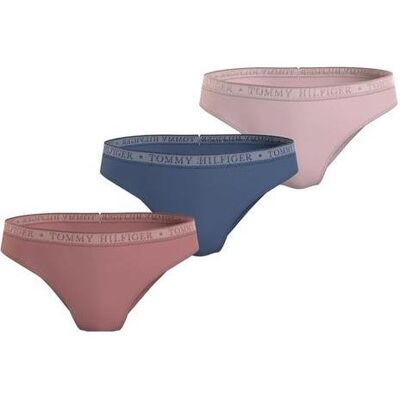 Tommy Hilfiger Damen, Unterhosen, Damen-Bikini-Slips im 3er-Pack, Blau, Rosa, (3er Pack, S) Tommy Hilfiger Damen, Unterhosen, Damen-Bikini-Slips im 3er-Pack, Blau, Rosa, (3er Pack, S)