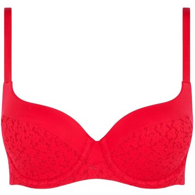 Chantelle, BHs, - Easy Feel Norah BH Coquelicot - maat 85E - Rood, Rot, (85 E) Chantelle, BHs, - Easy Feel Norah BH Coquelicot - maat 85E - Rood, Rot, (85 E)