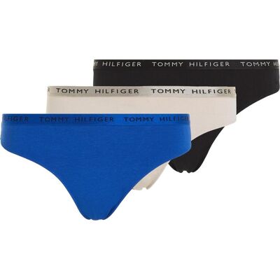 Tommy Hilfiger Damen, Unterhosen, Shine, Schwarz, Beige, (3er Pack, M) Tommy Hilfiger Damen, Unterhosen, Shine, Schwarz, Beige, (3er Pack, M)