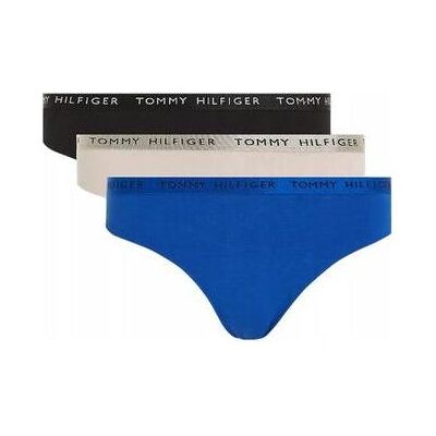 Tommy Hilfiger Damen, Unterhosen, Shine, Blau, Beige, Schwarz, (3er Pack, S) Tommy Hilfiger Damen, Unterhosen, Shine, Blau, Beige, Schwarz, (3er Pack, S)