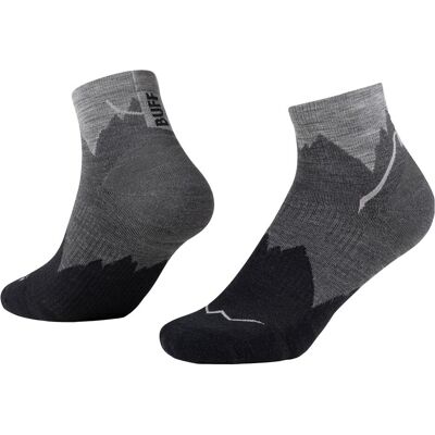 Buff, Unisex, Sportsocken, Merino Light Quarter Socks (39 - 41), Schwarz, Grau Buff, Unisex, Sportsocken, Merino Light Quarter Socks (39 - 41), Schwarz, Grau