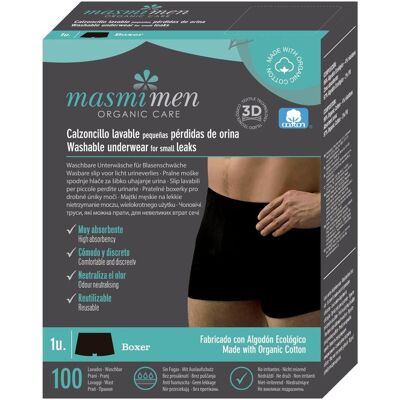Masmi, Inkontinenzhygiene, Bio Inkontinenz Men Boxershort Schwarz Gröse: S - Reuse (1x) Masmi, Inkontinenzhygiene, Bio Inkontinenz Men Boxershort Schwarz Gröse: S - Reuse (1x)
