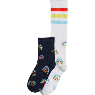 Adidas Damen, Socken, Regenbogen 2PP Socken HN5735, Weiss, Mehrfarbig, (2er Pack, 37 - 39) Adidas Damen, Socken, Regenbogen 2PP Socken HN5735, Weiss, Mehrfarbig, (2er Pack, 37 - 39)