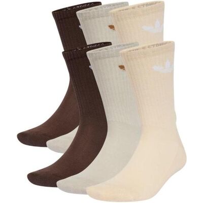 Adidas Unisex, Sportsocken, Trefoil Cushion Crew Socks 6 Pairs Beige, Brown IX5274 (43 - 45), Braun, Beige Adidas Unisex, Sportsocken, Trefoil Cushion Crew Socks 6 Pairs Beige, Brown IX5274 (43 - 45), Braun, Beige