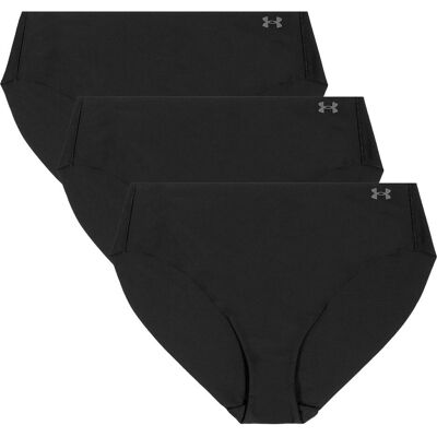 Under Armour, Damen, Unterhosen, Ua Pure Stretch No Show Bikini-Solid 3pk, Schwarz, (3er Pack, XS) Under Armour, Damen, Unterhosen, Ua Pure Stretch No Show Bikini-Solid 3pk, Schwarz, (3er Pack, XS)