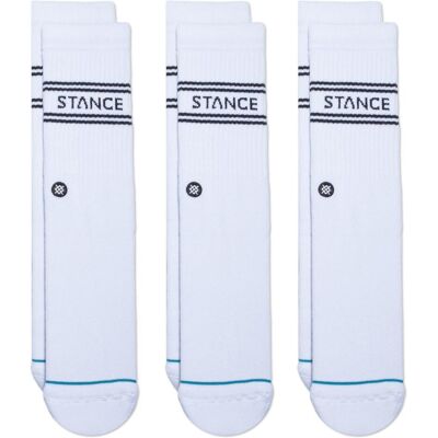 Stance, Unisex, Socken, Basic Crew, Weiss, (3er Pack, 38 - 41) Stance, Unisex, Socken, Basic Crew, Weiss, (3er Pack, 38 - 41)