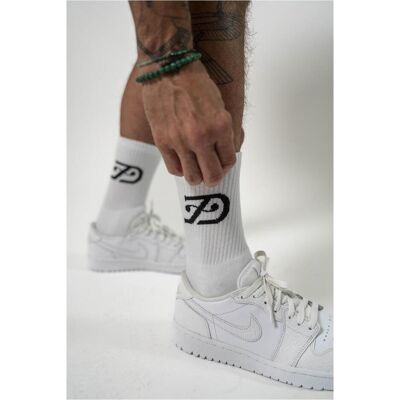 jan SEVEN dettwyler, Unisex, Socken, Logo Socks, Weiss, (Einzelpack, 35 - 38) jan SEVEN dettwyler, Unisex, Socken, Logo Socks, Weiss, (Einzelpack, 35 - 38)