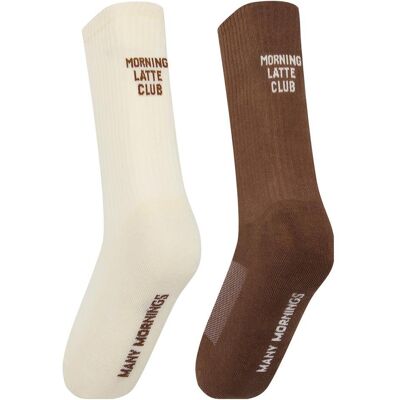 Many Mornings, Unisex, Socken, Latte Club, Mehrfarbig, (Einzelpack, 43 - 46) Many Mornings, Unisex, Socken, Latte Club, Mehrfarbig, (Einzelpack, 43 - 46)