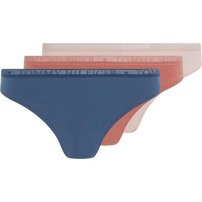 Tommy Hilfiger Damen, Unterhosen, Damen-Tangas im 3er-Pack, Mehrfarbig, Rosa, (3er Pack, S) Tommy Hilfiger Damen, Unterhosen, Damen-Tangas im 3er-Pack, Mehrfarbig, Rosa, (3er Pack, S)
