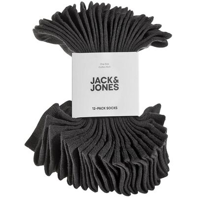 Jack & Jones, Unisex, Socken, Unisex Sneaker Socken 12er Pack, Schwarz, (12er Pack, 43 - 46) Jack & Jones, Unisex, Socken, Unisex Sneaker Socken 12er Pack, Schwarz, (12er Pack, 43 - 46)