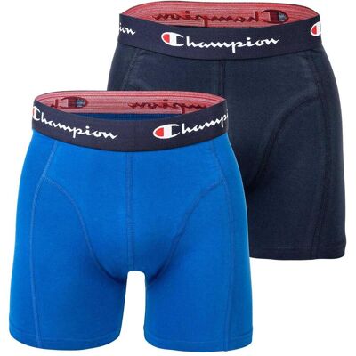 Champion, Herren, Unterhosen, Boxershort Casual Stretch, Blau, Schwarz, (2er Pack, S) Champion, Herren, Unterhosen, Boxershort Casual Stretch, Blau, Schwarz, (2er Pack, S)