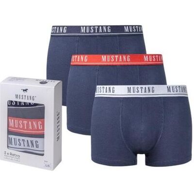 Mustang, Herren, Unterhosen, Herren-Boxershorts, 3er-Pack, Marineblau, Blau, (3er Pack, M) Mustang, Herren, Unterhosen, Herren-Boxershorts, 3er-Pack, Marineblau, Blau, (3er Pack, M)