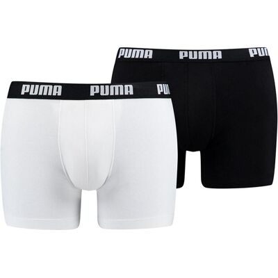 Puma Herren, Unterhosen, Basic Boxer, Weiss, Schwarz, (2er Pack, L) Puma Herren, Unterhosen, Basic Boxer, Weiss, Schwarz, (2er Pack, L)