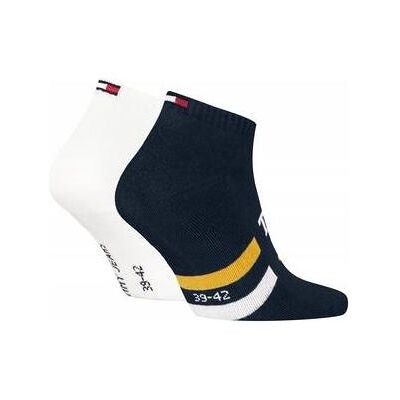 Tommy Hilfiger Herren, Socken, 2 Paar Knöchelsocken Weiss/Marineblau, Blau, Weiss, (2er Pack, 39 - 42) Tommy Hilfiger Herren, Socken, 2 Paar Knöchelsocken Weiss/Marineblau, Blau, Weiss, (2er Pack, 39 - 42)