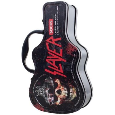 Slayer, Herren, Socken, Guitar TinBox, Mehrfarbig, (3er Pack, 40 - 46) Slayer, Herren, Socken, Guitar TinBox, Mehrfarbig, (3er Pack, 40 - 46)
